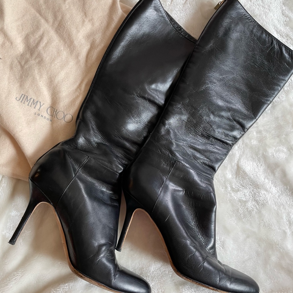 Classic black Jimmy Choo boots